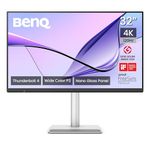BenQ MA320UG 32" 4K 120Hz Nano Gloss Monitor for Mac Creators, Dual Thunderbolt 4 96W/15W, Mac Colour, Daisy Chain, KVM, Brightness & Volume Control on Mac, Height & Tilt Adjustment, P3 Colour Gamut