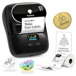 Phomemo M110 Label Maker, Upgraded Thermal Label Printer for Phone and Windows/Mac, 2 Inch Portable Label Maker Machine for Kitchen, Office, Retail, Address, Barcode, With 100 Labels