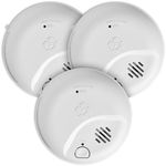 First Alert SMICO105-AC, Interconnect Hardwire Combination Smoke & Carbon Monoxide Alarm with 10-Year Battery Backup, 3-Pack