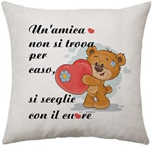 Regali per Migliore Amica Natale Madri Giorno Regali di Compleanno Copertura Cuscino Copertura Cuscino per Casa Divano Decorazioni Interne (Un'amica) 45 x 45 cm