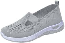 Ladies Shoes Ladies Running Shoes Womens Orthopedic Trainers Womens Casual Sports Shoes Ladies Shoes Size 5 Wide fit Orthopedic Shoes for Women Walking Shoes Slip on Arch Support Grey