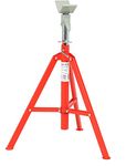 RIDGID 22168 Model VF-99 V Head High Folding Pipe Stand, 12-inch Pipe Stand,Red