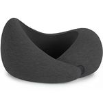 Ostrichpillow Go Neck Pillow - Premium Memory Foam Travel Pillow, 360º Ergonomic Design, Asymmetrical Sides, Travel Bag Included, Washable Modal Cover (Dark Night)