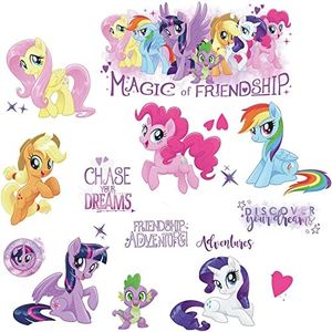 RoomMates RMK3551SCS My Little Pony The Movie Peel & Stick Wall Decals with Glitter