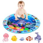 WUISOLQP Tummy Time Mat Inflatable Water Mat Baby Play Water mat Newborn Toys Play Mat Baby Playmat Sensory Toy Early Development Stimulation Growth Activity for 3 to 24 Months Newborn Girls Boys