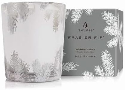 Thymes Frasier Abete - Candela versata con aghi di pino argentato, candela profumata con note di abete siberiano, legno di cedro e legno di sandalo, fragranza per la casa di lusso (368,5 g)