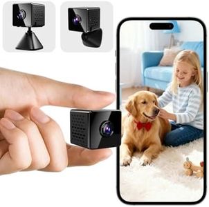 javiscam Mini Spy Camera 4K Hidden Camera with Night Vision WiFi Indoor Security Cam with Motion Detection/Cloud&SD Storage/Built-in Battery/Real-Time Video for Home Nanny Cameras