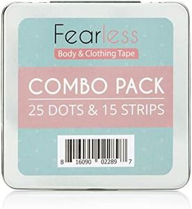 Fearless Tape - Double Sided Tape - Combo Pack of Dots and Strips for Fashion, Clothing & Body | All Day Strength & Superior Adhesive