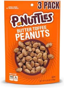 P-Nuttles Butter Toffee Covered Peanuts, 5.25 Oz Resealable Bag (Pack of 3) - Sweet & Salty Candied Peanuts Snacks - Perfect for Parties, Travel & Gatherings - Kosher Certified Crunchy Gourmet Snacks