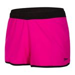 Speedo Women's Swim Short 12" Women's Watershorts - Electric Pink & Black