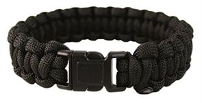 Mil-Tec Paracord Bracelet 22 mm Black, M, Polyester, without stone