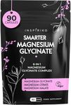 6-in-1 Magnesium Glycinate Supplements - Triple Magnesium Complex with Zinc, B6 and D3. 1600mg Magnesium Bisglycinate, Malate, Citrate (280mg Elemental) - 90 Capsules - by Inspiriko