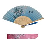 Kibon Folding Fans, Handheld Fans, Hand Fans, Bamboo Fans with Tassel for Birthday Gifts Dancing Cosplay Wedding Party Props Decoration