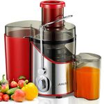 Juicer Machines JUILIST, Centrifugal Juicers Whole Vegetables and Fruit with 3-Inch Mouth Food Chute, 400W Motor with 3-Speed Setting, Brush for Easy Cleaning, BPA-Free, Red