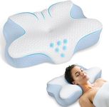 zibroges Cervical Pillow, Memory Foam Pillow for Neck Head Shoulder Sleeping Supports Your Head, Cooling Ergonomic Orthopedic Contoured Neck Bed Pillow for Side, Back and Stomach Sleepers