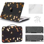 iCasso MacBook Air 13 Inch Case 2020 2019 2018 Release Model A2337 M1/ A2179/A1932, Plastic Hard Shell Case, Sleeve Bag, Screen Protector, Keyboard Cover &Dust Plug,Compatible MacBook Air (Honeycomb)