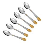 Set of 6 Pcs Long Handle Spoons – Latte Coffee Spoons Stainless Steel for Hot Drinks, Hot Chocolate Tea Latte Espresso – Ice Cream Sundae Spoons (Dessert Spoons (14 cm), 6, Pcs)