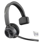 Poly Voyager 4310 - Plantronics UC Wireless Bluetooth Mono Headset (USB-C) Teams - Bundled with Global Teck Microfiber Cloth - Compatible with Deskphone, PC/Mac, Works with Zoom, RingCentral, Vonage