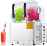GarveeTech 4Lx2Tank Commercial Slushie Machine, 370W Stainless Steel Slushy Machine for Cocktail Margarita Frozen Drinks - Large Capacity, Durable Materials, Multi-Functional Use