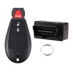 ACROPIX 433Mhz OBD2 Key Programmer Tool with Keyless Entry Remote M3N5WY783X Car Key Fob Fit for Dodge Fit for Ram 1500 2500 3500 4500 3 Button Key