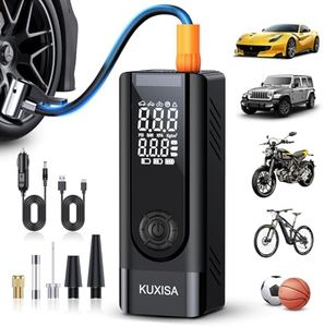 Tire Inflator Portable Air Compressor - 180PSI Air Compressor with Tire Pressure Gauge, 25000mAh & 3X Faster Portable Air Pump for Cars, Bikes & Motorcycle Tires, Balls, Car Accessories