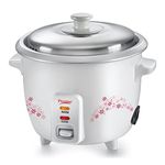 Prestige Delight PRWO 1.0 L Electric Rice Cooker|Detachable power cord|Durable body|Cool touch handles|White| Raw capacity-0.4L|Cooked capacity-1L|Cooks for a family of 2 to 3 members