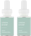 Pura Smart Home Air Diffuser - Smart Air Diffuser - Up to 120-Hours of Luxury Fragrance per Refill - Spring & Summer Fragrance - 2 Pack, Linens & Surf