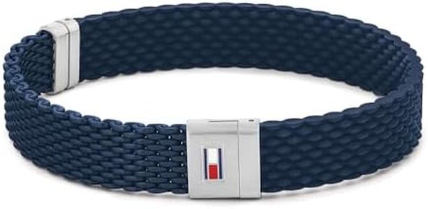 Tommy Hilfiger Jewelry Pulsera para Hombre de Silicona en negro o azul, Azul, Pulsera