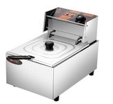 KRISP Electric Deep Fryer | 6 Litre Stainless Steel 2500W | Variable Temperature Control | 1 Year Warranty | Made In India