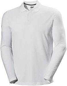 Helly Hansen Hombre Polo Manga Larga Crewline, L, Blanco