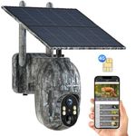 VOOPEAK Upgraded 4G LTE Cellular Trail Camera with Live Streaming 2.5K, Pan 355° Tilt 90° Remote APP Control, Solar Powered Game Camera with Night Vision Motion Activated IP66 Waterproof