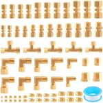 Ailbiuko 68Pcs Brass Compression Tu