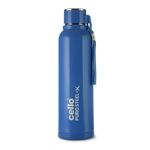 CELLO Puro Steel-X Benz 900 PU Insulated Water Bottle 650 ml, Blue | BPA Free, Leakproof, ISI Certified |Hot & Cold Bottle for Gym, Office, College, Travel, Camping, Indoor & Outdoor Sports & Yoga