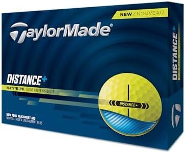 TaylorMade New Distance+ Golf Balls 2025 (Yellow, One Size)