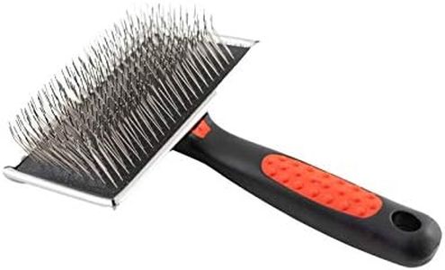 Paw Brothers Professional Grade Extra Long Slicker Brush - Ergonomic Handle, Removes Loose Undercoat and Tangles for Dogs