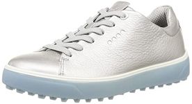 ECCO Women's Tray Hybrid Hydromax Water Resistant Golf Shoe, Alu Silver/Arona, 8-8.5