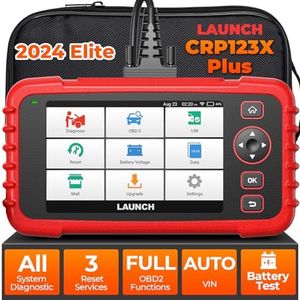 Launch X431 CRP123XPlus Elite OBD2 Diagnostic Scanner, 2024 OEM All System Scan Tool with SAS/Throttle/Oil Reset for All Cars, Auto VIN OBD2 Scanner Code Reader, Battery Test, Free Update Online