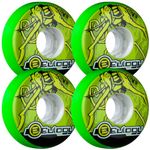 Eulogy Wheels Pro Eric Schrijn Retro Aggressive Inline Roller Skate Wheels Green 4pk