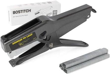 Bostitch Office B8 Plier Stapler Heavy Duty with 1250 1/4" Staples - 45-Sheet No Jam - Full Strip Metal Industrial Stapler - 210 Staple Capacity - for Cardboard, Paper, Fabric