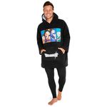 Dragon Ball Z Blanket Hoodie for Men and Teenagers - Cosy Oversized Fleece Hoodie One Size Sherpa Lining - Gifts for Men Black