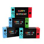Video Game Party Favor Boxes - 12 PCS Game On Theme Gifts Boxes for Boys Kids Video Game Birthday Party Supplies Goodie Candy Bags Gamer Party Decorations
