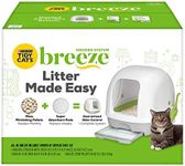 Purina Tidy Cats Hooded Litter Box System, Breeze Hooded System Starter Kit Litter Box, Litter Pellets & Pads