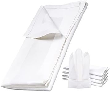 Tovaglia damascata misura a scelta – Tovagliolo Gastro Edition bianco 12 tovaglioli 50 x 50 cm con bordo in raso 100% cotone