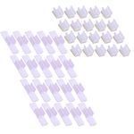 BCP 40pcs 2 Size Pen Adhesive Holder Clip for Sticking on White Board Desk, Wall, Car