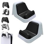 playvital 2 Pack Universal Game Controller Wall Mount for ps5 & Headset, Wall Stand for Xbox Series Controller, Wall Holder for Switch Pro, Dedicated Console Hanger Mode for ps5 - Black & White