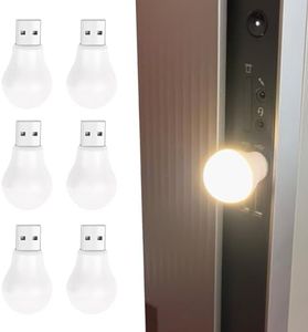 Vagocom 6Pack USB Plug in Night Lights,Mini LED USB Lights Bulbs,Portable Small USB Nightlight for Hallway,Bedroom,Bathroom,Travel(Warm White Light)