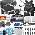 DJI Mini 4 Pro Fly More Combo with DJI RC 2 (Screen Remote Controller), CP.MA.00000735.01 Folding Drone with 4K Video, Under 249g, 34 Mins Flight Time, Vision Sensing + 128GB Card + Pilot Kit