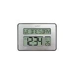 La Crosse Technology 513-1419-INT Digital Atomic Clock, Extra Large Digits, Grey, Full Calendar View, Alarm