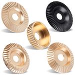 Pomsare Wood Carving Disc Set, 5PCS Wood Grinding Wheel for 4 or 4 1/2 Angle Grinder, Stump Grinder Shaping Discs for Wood Cutting Polishing