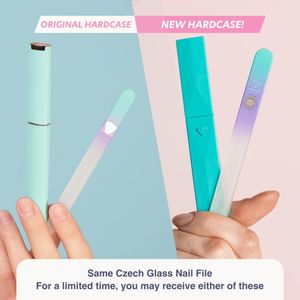 Bona Fide Beauty Czech Glass Nail File – Green Violet, Hardcase